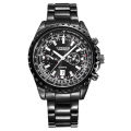 *** Curren 8053 HEAVY ALL STEEL MENS AUTO DATE ALL BLACK QUALITY WATCH