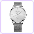--  2017 - Quality Casual ladies Silver quartz-watch stainless steel Mesh strap