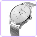 --  2017 - Quality Casual ladies Silver quartz-watch stainless steel Mesh strap