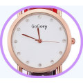**GOGOEY BRAND 844* SUMMERFUN COLORFULL ** Quartz Watch with Red Leather Strap *