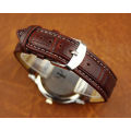 ***Ladies/Men Mode  Leather Stainless Steel Sports Quartz Wrist Watch Uhr