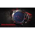 * SHARK Brand Top Kitefin  LED Digital Red Date Day Leather Watch*