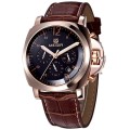 *** Megir Men Luxury Genuine Leather Quartz Wristwatch CHRONOGRAPH & 24 hou
