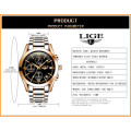 ** CLASSIC -  Relogio Masculion LIGE 9839 Top Luxury All Steel *6 Hands* Chronograph Watch Men