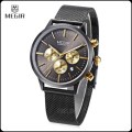 Megir 2011L  - Ladies Lovely Chronograph Watch * 6 HANDS* BLACK
