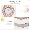 --***LADIES *BIG DIAL*WOW FACTOR* CRYSTAL ENCRUSTED ~WHITE & ROSE GOLD  QUARTZ  Watch  -