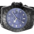 FREE SHIPPING **KS Blue Dial/Black Stainless Steel Automatic Mechanical Men's* Book,Box and Papers*