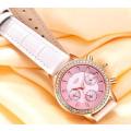Lige 9812 - Ladies Lovely  Watch * 6 HANDS* Box,Book, & Papers ** Rosepink Dial **