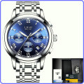 *CLASSIC- Relogio Masculion LIGE 9810* Top Luxury*FULL Steel*6 Hands* Chronograph Watch*FULL HOUSE!