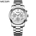 Megir 2057L  -Quality Ladies Solid Built Sturdy Chronograph Watch *6 Hands *FREE SHIPPING*
