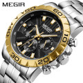 *** Megir (2087)  Brand** Top Watch* New Style  Big Luxury Men Quartz Watch CHRONOGRAPH * 6 HANDS *