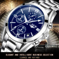 ** CLASSIC -  Relogio Masculion LIGE 9839 Top Luxury Full Steel *6 Hands* Chronograph Watch Men