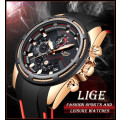 ** -SPORT*  Relogio Masculion LIGE 9957-*Top Luxury Visual Impact *6 Hands* Chronograph Watch Men