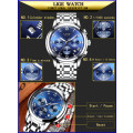 ** CLASSIC -  Relogio Masculion LIGE 9810 Top Luxury FULL Steel *6 Hands* Chronograph Watch Men