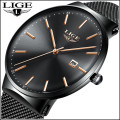 ** CLASSIC ~ Modern Trendy * BIG DIAL* LIGE 9903- All Steel *BOX,BOOK & PAPERS