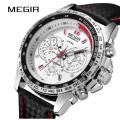 FREE SHIPPING* Megir Brand~M1010~*Analog* Dial Leather Strap Military Watches ~2 OPTIONS