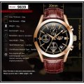 ** CLASSIC -  Relogio Masculion LIGE 9839-* Luxury Leather Band *6 Hands-* Chronograph Watch~