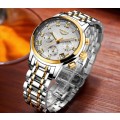 ** CLASSIC -Quality Built LIGE 9849 Top Luxury FULL Steel *6 Hands* Chronograph Watch Men