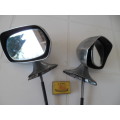 Rare two old car side mirrors left and right one mirrors is loose postage is R70