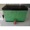 Rare original 1950's metal cooler box no handle size 520mm wide weighs 10kg postage R160