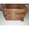 Stunning and rare old whisky wood box size 375mm x 330mm x 240mm postage R75