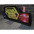 Large Star Wars plastic & metal sign off a arcade machine 1070mm wide weighs 18kg collection only