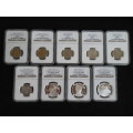 9 - NGC higly graded mostly Mandela coins
