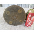 old very heavy 106mm x 620mm high brass shell postnet postage is R200