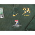 L - 1999 rugby SA word cup thick wool SA airways crew juysey