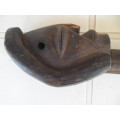 Very rare old 940mm long wood highly head detail collectable walking stick