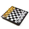 Magnetic Medieval Chess Set Portable Gold Silver -Travelfriendly