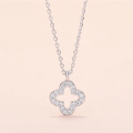 Mothers day- S925 Sterling Silver Open Clover Leaf Pendant in gift box