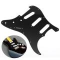 Zebra 3Ply Electric Guitar Pickguard 1Ply Back Plate Knobs Replacement Screws Set For Acoustic Guita