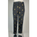 Black trouser with gold logo embroidery by LGM - Size L