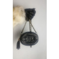 80s Style `Chanel` Oval Leather handbag