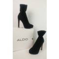 ALDO - Black Suede Sock Boot - Size 5