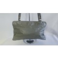 'DON MICHEL' Genuine Leather Vintage Handbag Grey 22 x 34cm