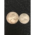 COLLECTION OF 2 UNION OF SOUTH AFRICA 1932 COINS (6D & 3D)