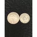 COLLECTION OF 2 UNION OF SOUTH AFRICA 1933 COINS (6D & 3D)