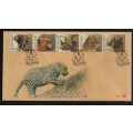 RSA  2001 25 April The Big Five Setenant Strip of 5 stamps FDC