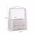 Cosmetic Storage Box with Lid Cover Portable Organizer