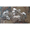 1429.6 Grams Pure Silver In Mostly R1 Coins, with Some 2.5 & 2 Shillings