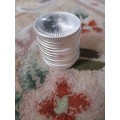 1 oz Australian Silver Kangaroo Coins -- Tube of 15 Coins (R520 per Coin)