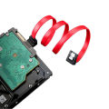 18` SATA 3.0 Cable SATA3 III 6GB/s Right Angle Serial ATA SSD Hard Drive, Red