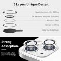 3 PCS Camera Lens Protector for iPhone 13 and iPhone 13 Mini,Ultra Clear HD Tempered Glass,Aluminum