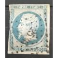 France 1854/55 20c Napoleon - Imperforate - Nice Cancellation