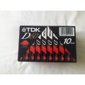Pack of 10 Blank TDK Cassette Tapes 60min Type I (New)