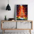 Diamond-Dot Painting - Paris of My Dreams Eifell Tower Painting 50x40cm | TD-DDP006