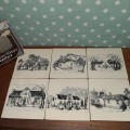 6 x Vintage Hand Made Drostdy Ware Coasters