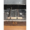 Antique Metal Money Box with Tray - No Key